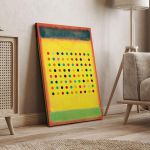 Canvas print Dequalinium over yellow reart (original Hirst and Rothko)