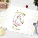 Placemat, Golden circles with animal and flowers