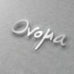 Trasnaparent Sticker label personalized die cut name silver grayprint