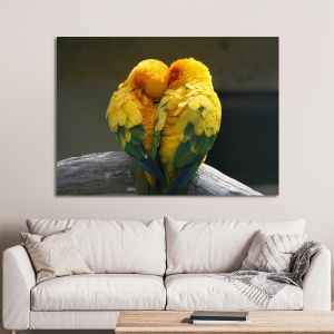 Canvas print Lovebirds