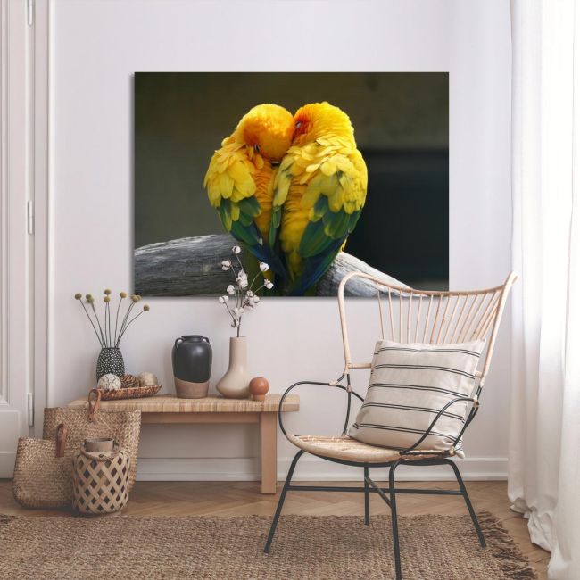 Canvas print Lovebirds