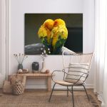 Canvas print Lovebirds