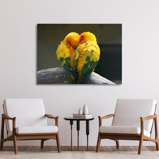 Πίνακας σε καμβά Lovebirds