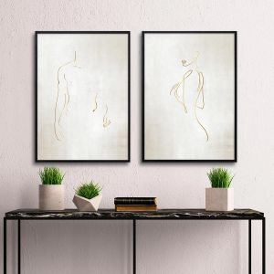 Human line figures, poster