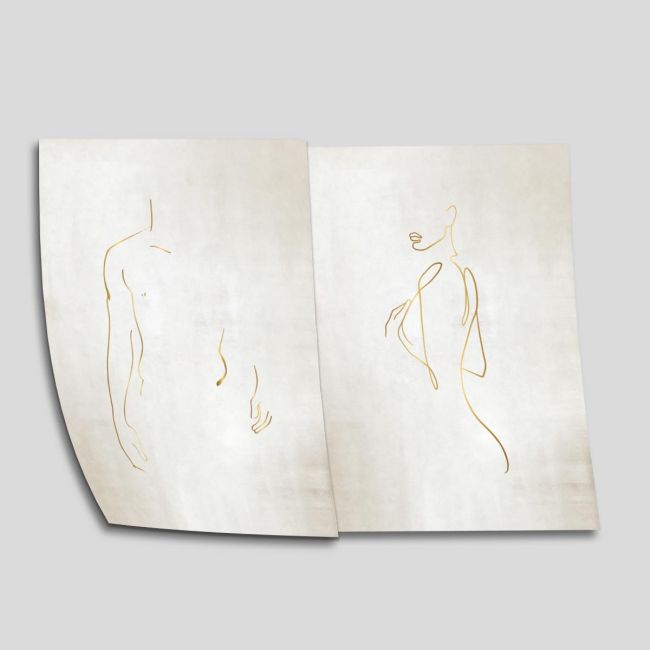 Human line figures αφίσα κάδρο δίπτυχο  Αφίσα