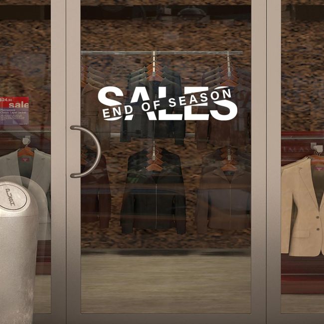 Shop window End of Season Sales