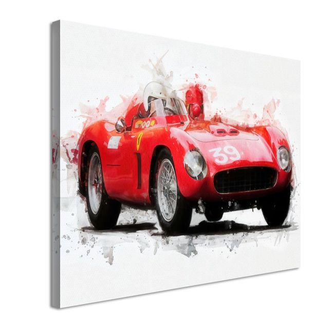 Πίνακας σε καμβά Vintage Ferrari Καμβάς τελαρωμένος Όψη 4