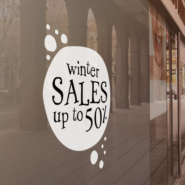 Αυτοκόλλητο Εκπτώσεων Winter Sales, art 16