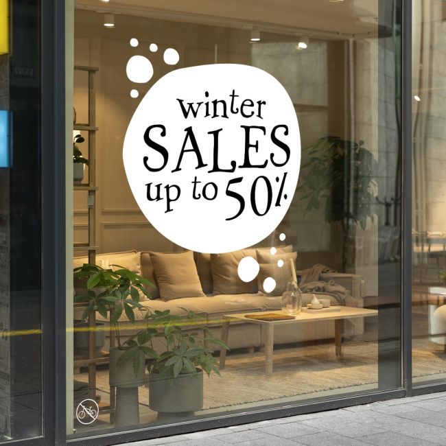 Αυτοκόλλητο Εκπτώσεων Winter Sales, art 16