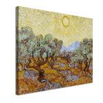 Πίνακας ζωγραφικής Olive trees under sun Vincent van Gogh Καμβάς τελαρωμένος Όψη 4