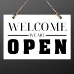 Plexiglass Sign, 2 sided OPEN/CLOSED
