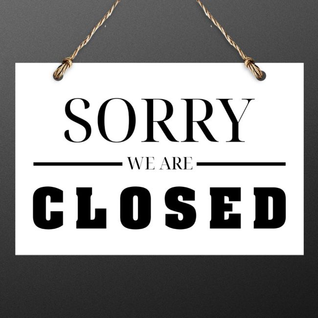 Plexiglass Sign, 2 sided OPEN/CLOSED