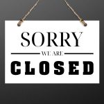 Plexiglass Sign, 2 sided OPEN/CLOSED
