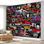 Wallpaper Self adhesive, Bands logos