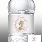 Sticker label,Bunny floral