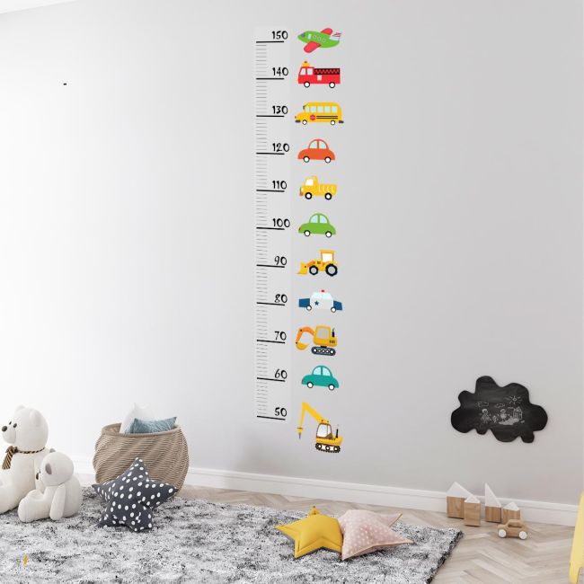 Animals on a ladder height stickers