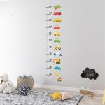Animals on a ladder height stickers