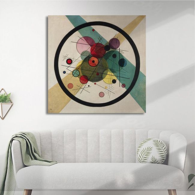 Πίνακας ζωγραφικής Circles in a circle, Kandinsky W.