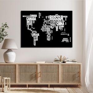 Canvas print Colorful world with words 2