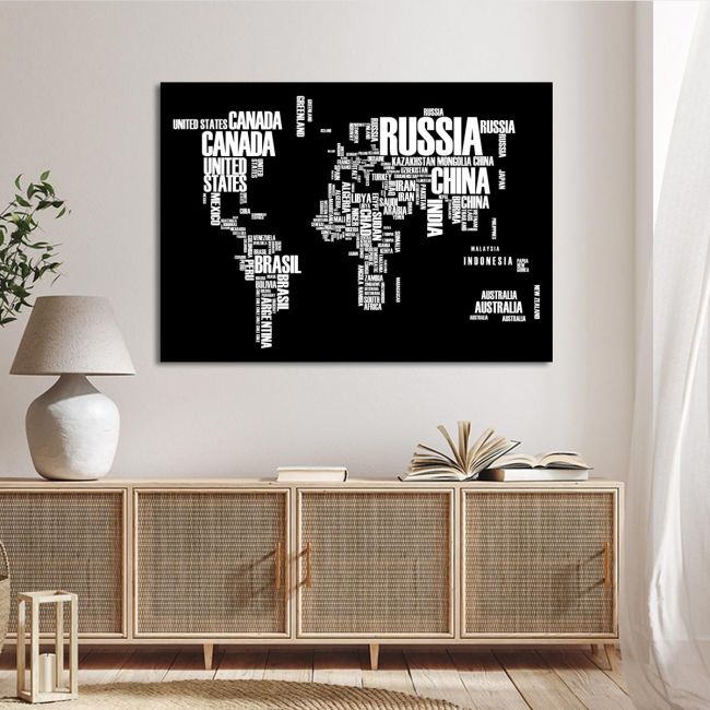 Canvas print Colorful world with words