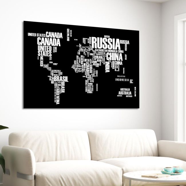 Canvas print Colorful world with words