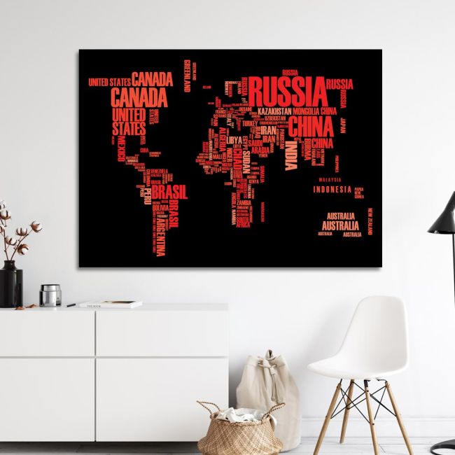 Canvas print Colorful world with words