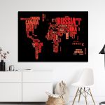 Canvas print Colorful world with words