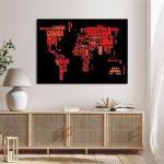 Canvas print Colorful world with words