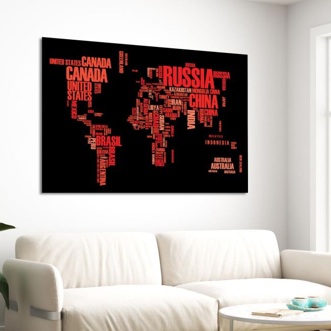 Canvas print Colorful world with words