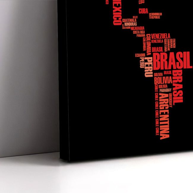 Canvas print Colorful world with words