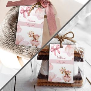 Καρτελάκια γέννησης welcome baby girl art 2 Όψη 1 2