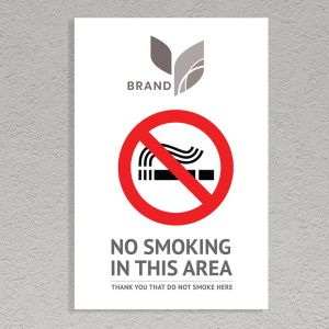Plexiglass πινακίδα, No Smoking