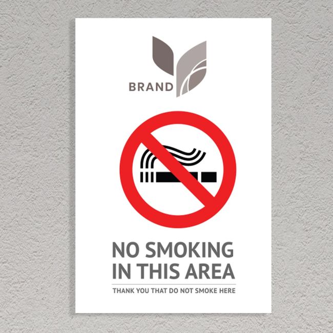 Plexiglass πινακίδα, No Smoking