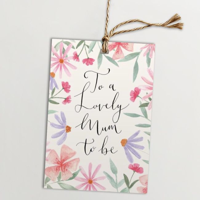 Paper tags, baby shower "Mum to be" Art1