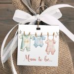 Καρτελάκια Baby Shower, Mum to Be, Art 2, τετράγωνα 