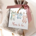 Καρτελάκια Baby Shower, Mum to Be, Art 2, τετράγωνα 
