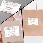 Αυτοκόλλητη ετικέτα Floral hand made by, προσωποποιημένη 