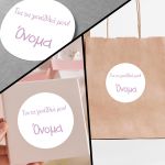 Sticker label One color lila mauve