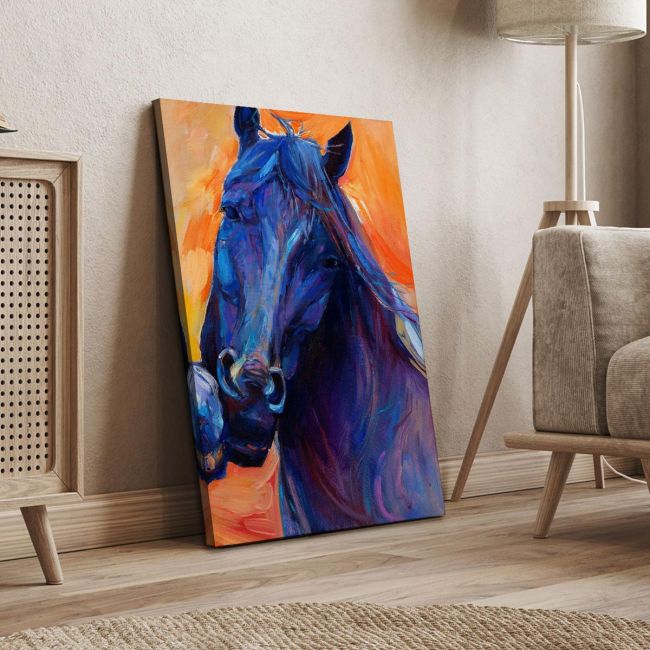 Πίνακας σε καμβά Horse (art2) Καμβάς τελαρωμένος Όψη 4