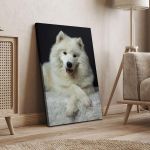 Πίνακας σε καμβά Samoyed dog Καμβάς τελαρωμένος Όψη 4