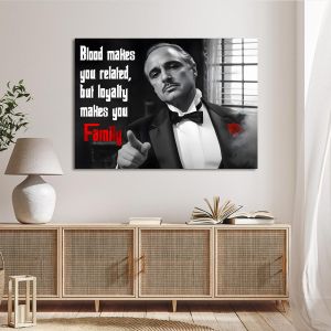 Canvas print,Blood and family., The godfather theme