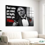 Πίνακας σε καμβά   Blood and family The godfather θέμα Καμβάς τελαρωμένος Όψη 3