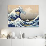 Canvas print The great cookie wave reart (original Hokusai) Framed canvas View 1