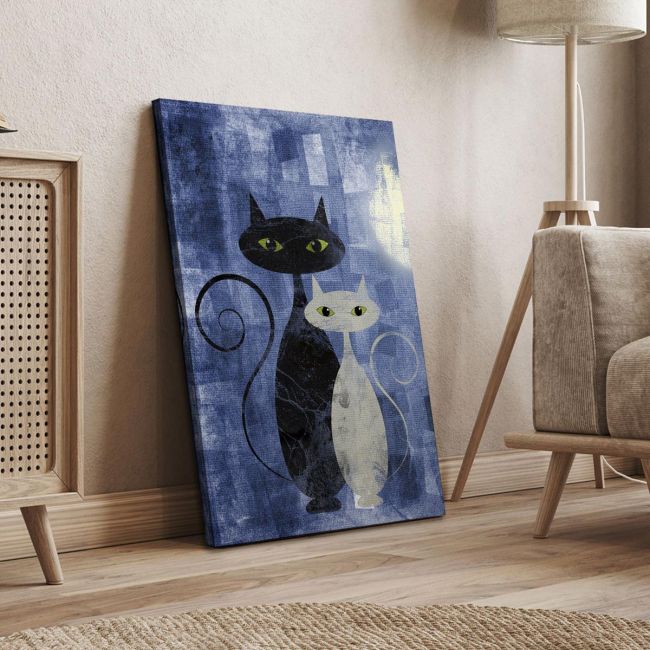 Canvas print The cats blue Framed canvas View 4