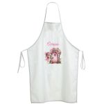 Christening apron printed for godparents, fairy magic door