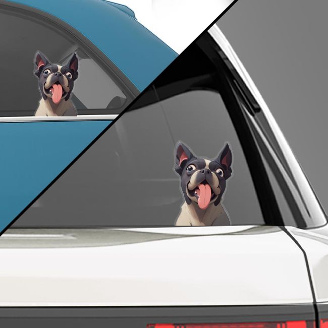 Αυτοκόλλητα αυτοκινήτου"Αστεία σκυλιά",French Bulldog