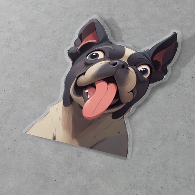 Αυτοκόλλητα αυτοκινήτου"Αστεία σκυλιά",French Bulldog