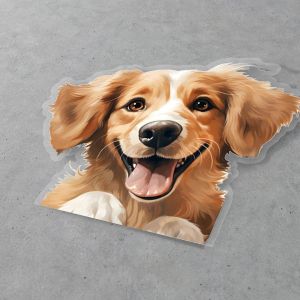 Αυτοκόλλητα αυτοκινήτου"Αστεία σκυλιά",Golden Retriever 2