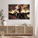 Canvas print Steampunk train Framed canvas View 3