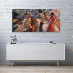 Canvas print Jazz night I, panoramic